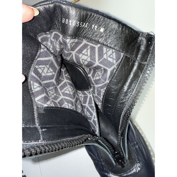NEW Aquatalia Amii Leather Front Zip Combat Boots Black W Sz  US 11 $440 [jb] - Picture 12 of 13